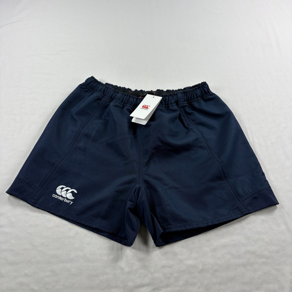 Canterbury of New Zealand Rugby Shorts Mens Large Blue Athletic Stretch NEW